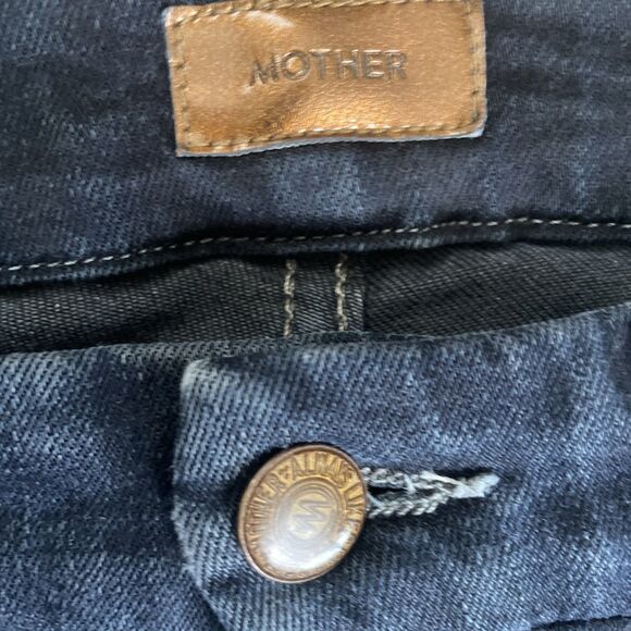 MOTHER Size 26 The High Waisted Looker Jeans Coffee Tea or Me Wash Skinny Dark - Picture 4 of 9